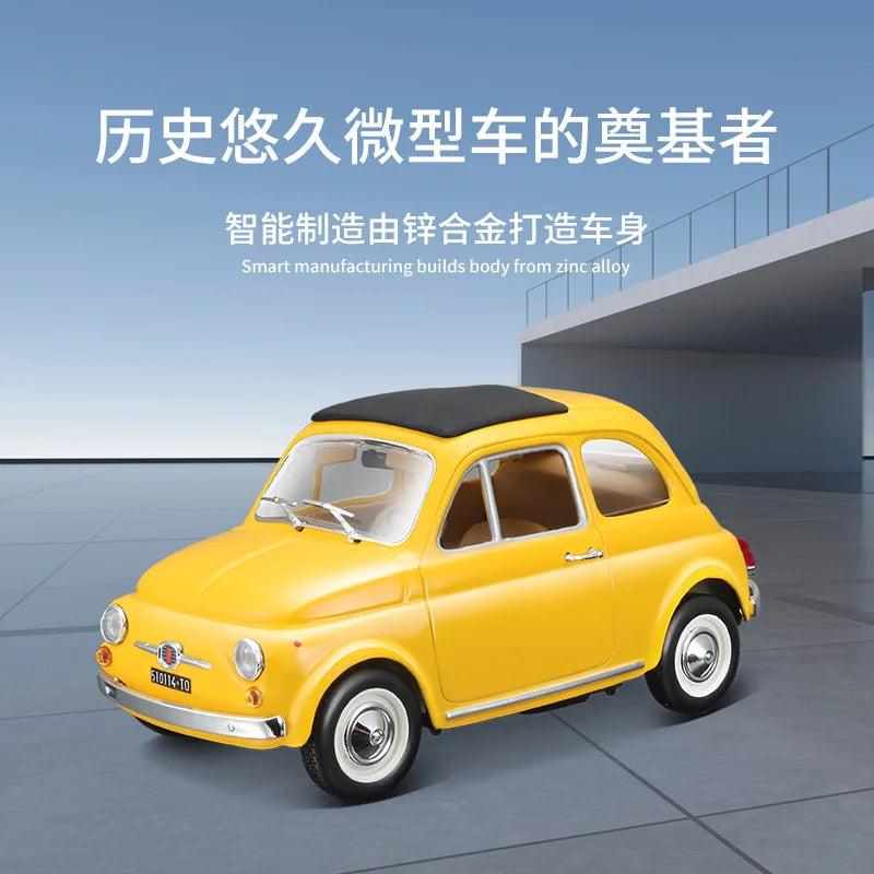  Diecast Fiat 500 Car Model | 1:21 Scale | Toylandeu™ 
