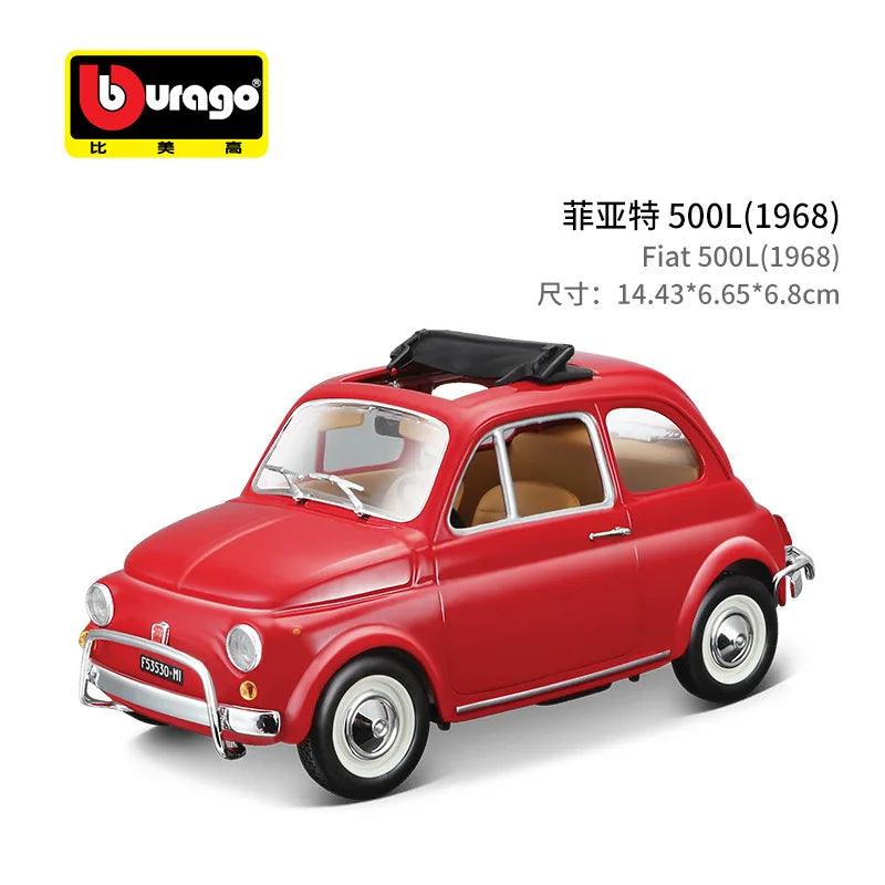  Diecast Fiat 500 Car Model | 1:21 Scale | Toylandeu™ 