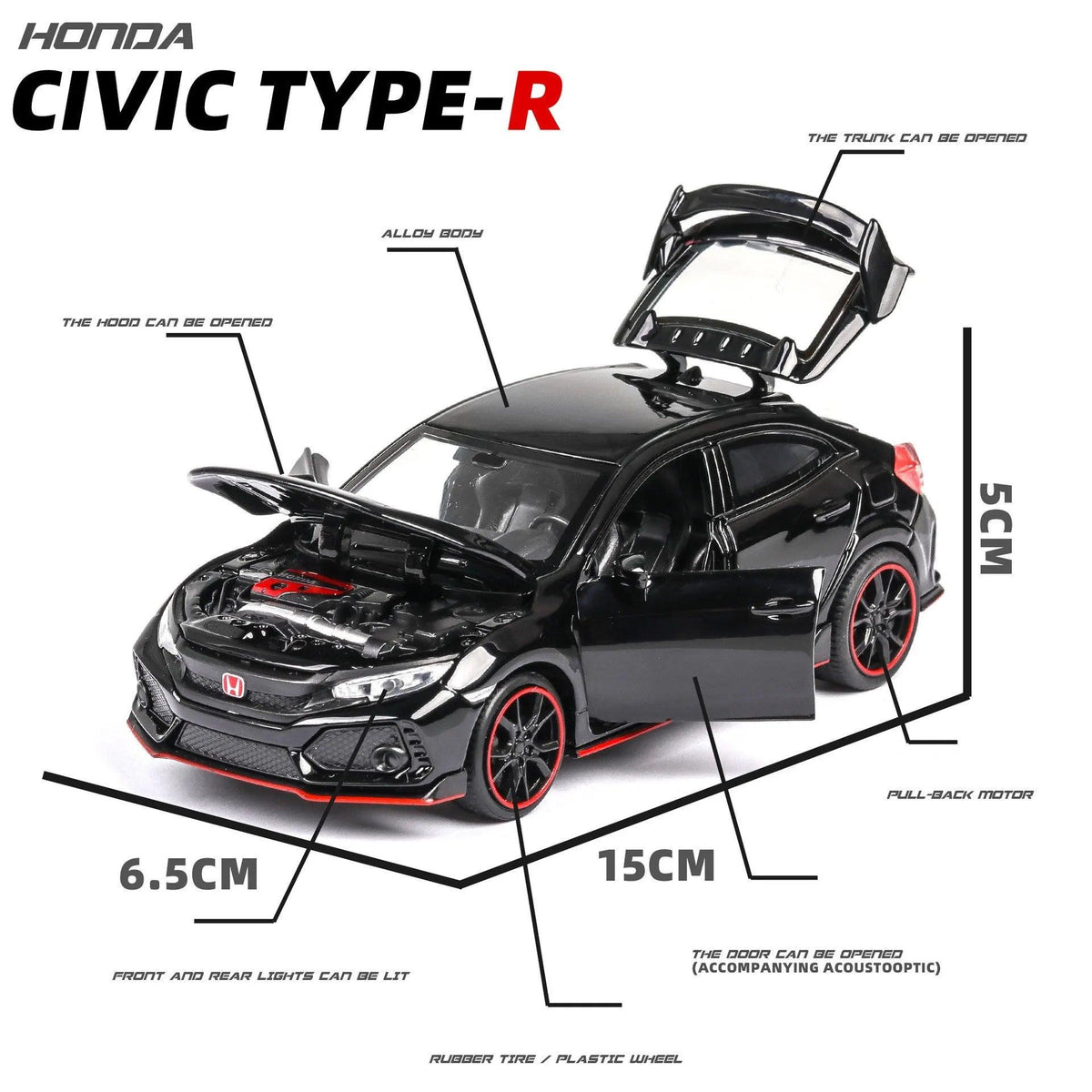 Diecast Honda Civic Type R | 1:32 Scale | Toylandeu™