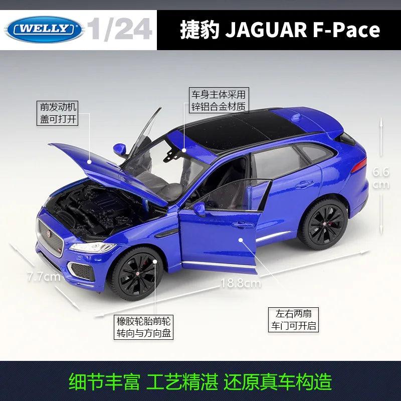  Diecast Jaguar F-Pace | 1:24 WELLY Alloy | Toylandeu™ 