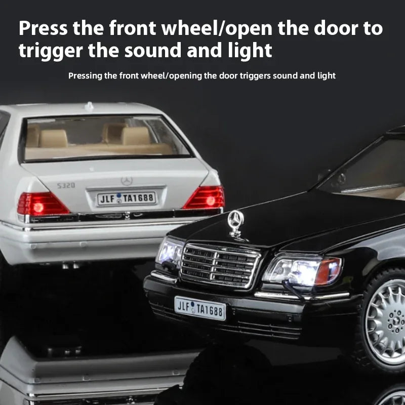 Diecast Mercedes Benz W140 320SEL With Sound And Lights For Collectors - ToylandEU