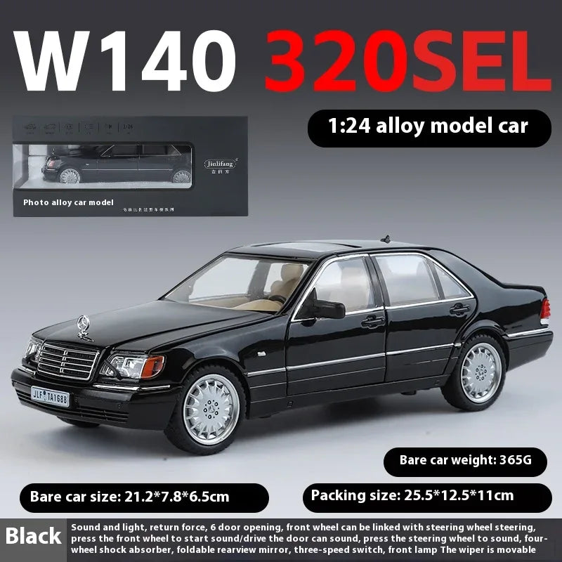 Diecast Mercedes Benz W140 320SEL With Sound And Lights For Collectors - ToylandEU