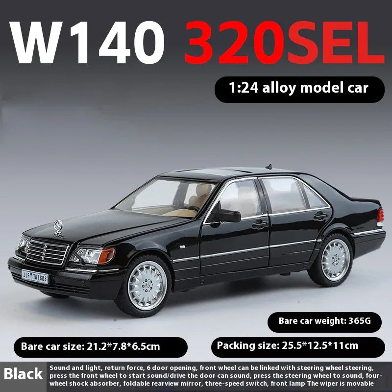 Diecast Mercedes Benz W140 320SEL With Sound And Lights For Collectors - ToylandEU