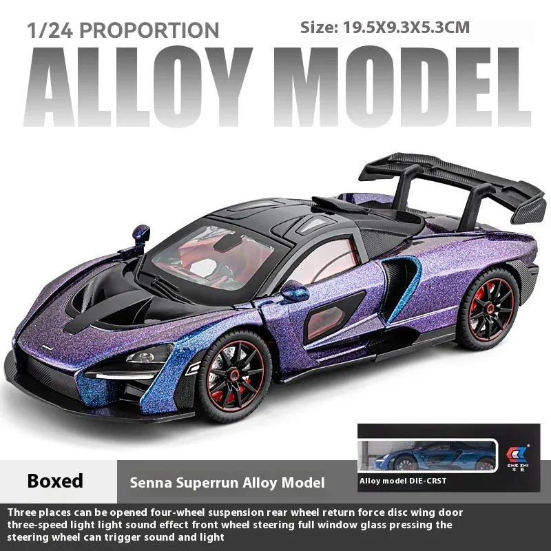 Diecast Model Car 1:24 Alloy McLaren Senna For Boys - ToylandEU
