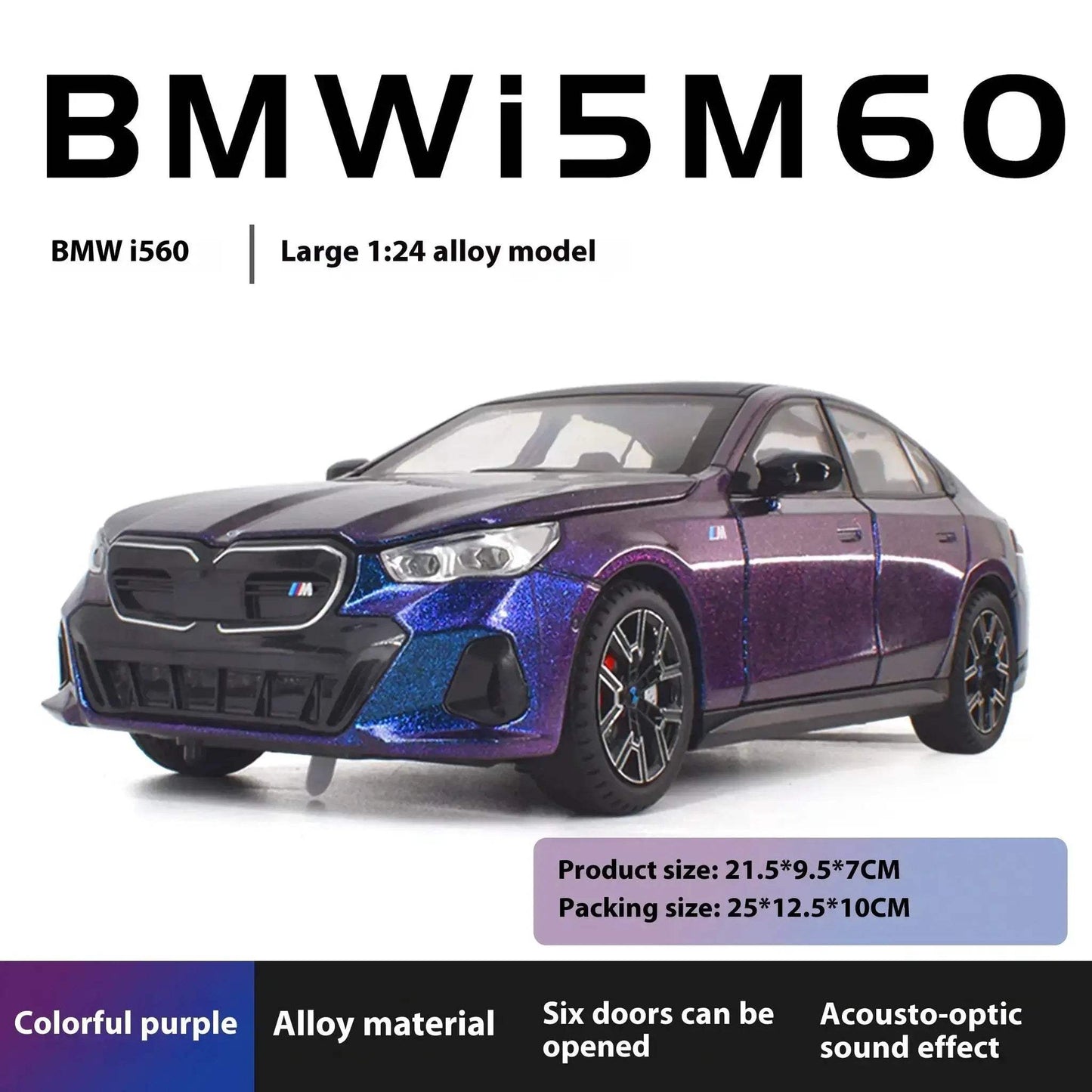    Diecast Model Car 1:24 BMW I5 Xdrive -   -  ToylandEU™