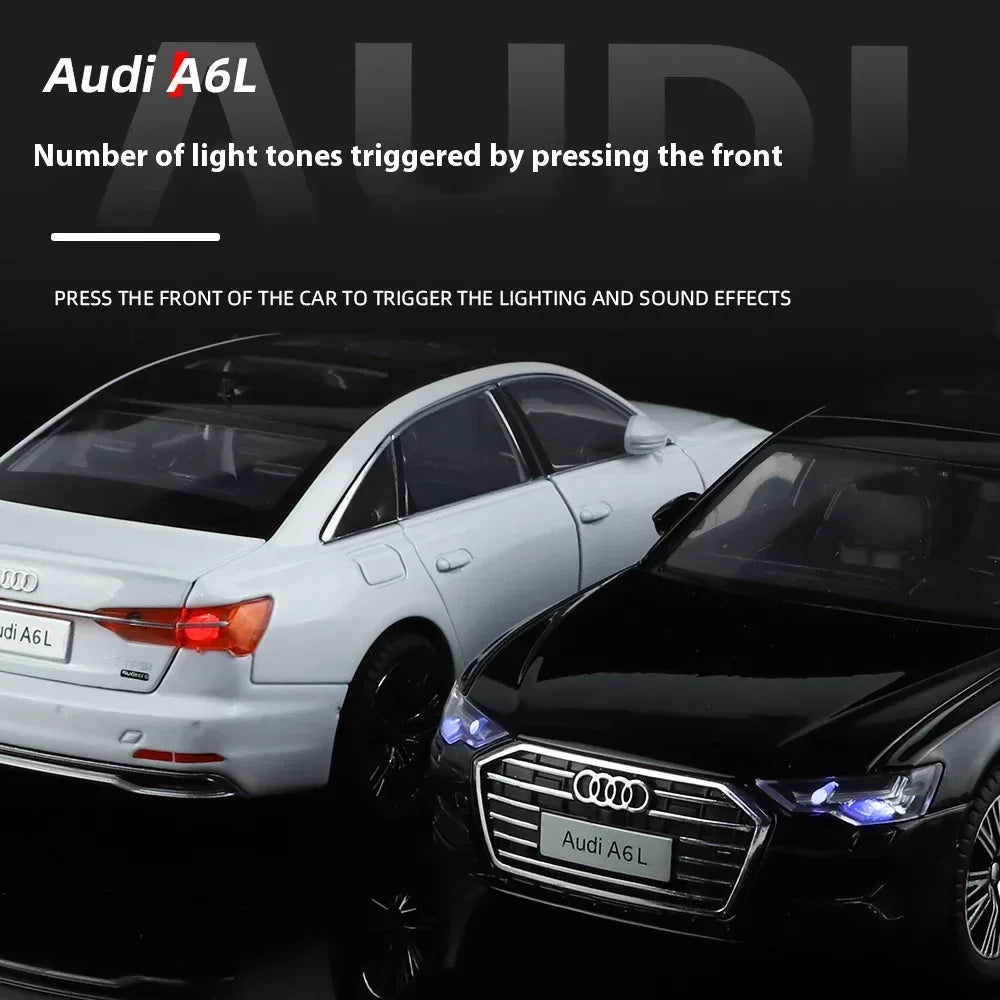 Diecast Model Car 1 To 24 Audi A6L With Sound And Light For Collectors - ToylandEU
