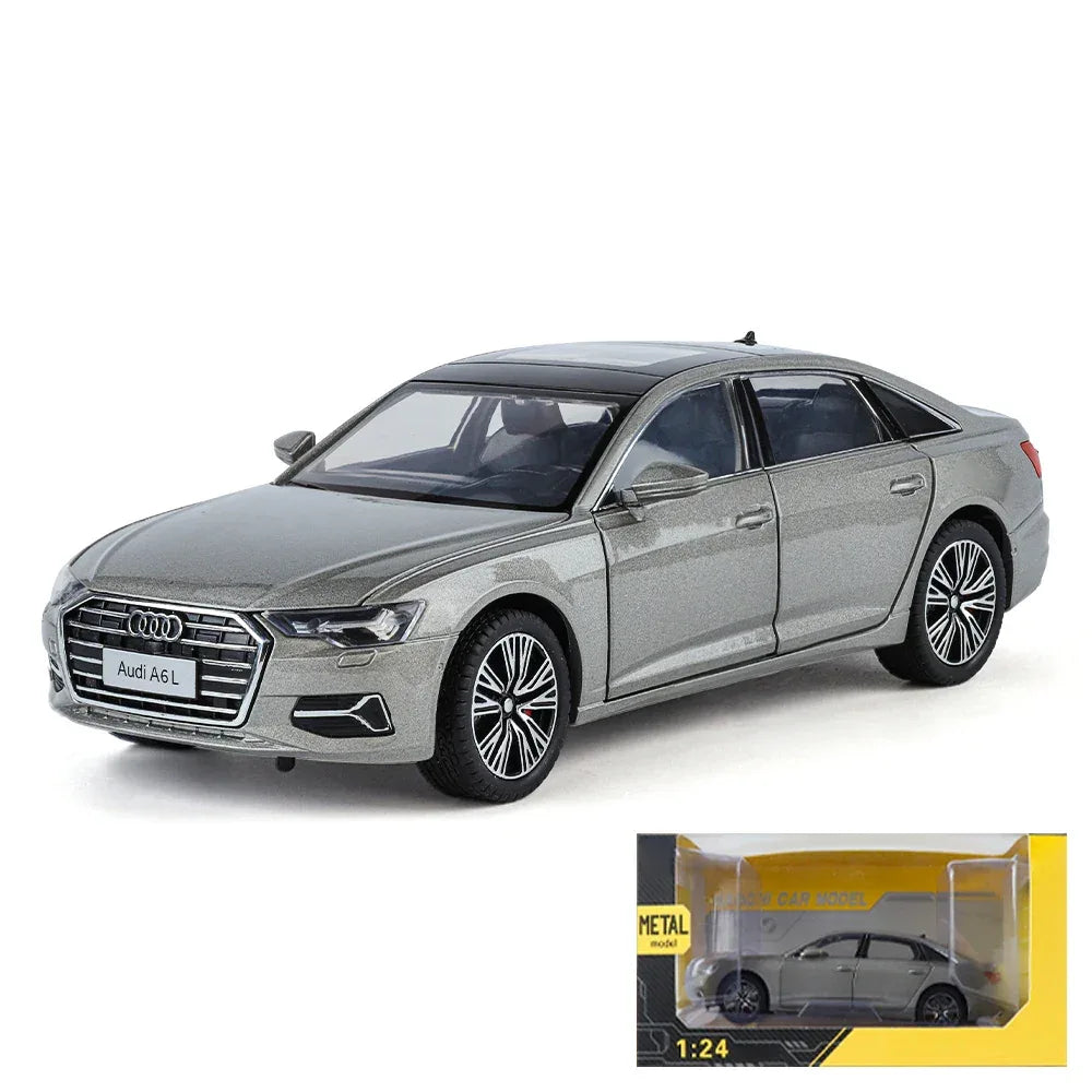 Diecast Model Car 1 To 24 Audi A6L With Sound And Light For Collectors - ToylandEU