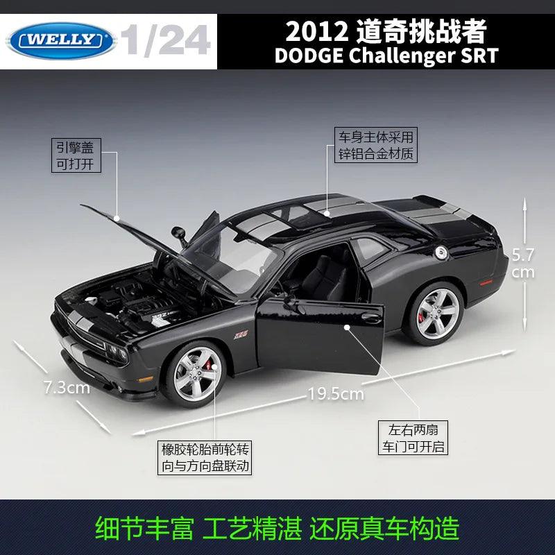 Diecast Model Car|2012 Challenger SRT 1 24|Toylandeu™ 