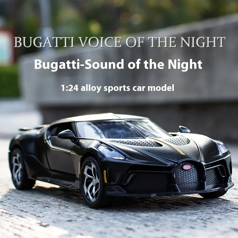 Diecast Model Car Alloy Bugatti La Voiture Noire 1 24 for Kids - ToylandEU