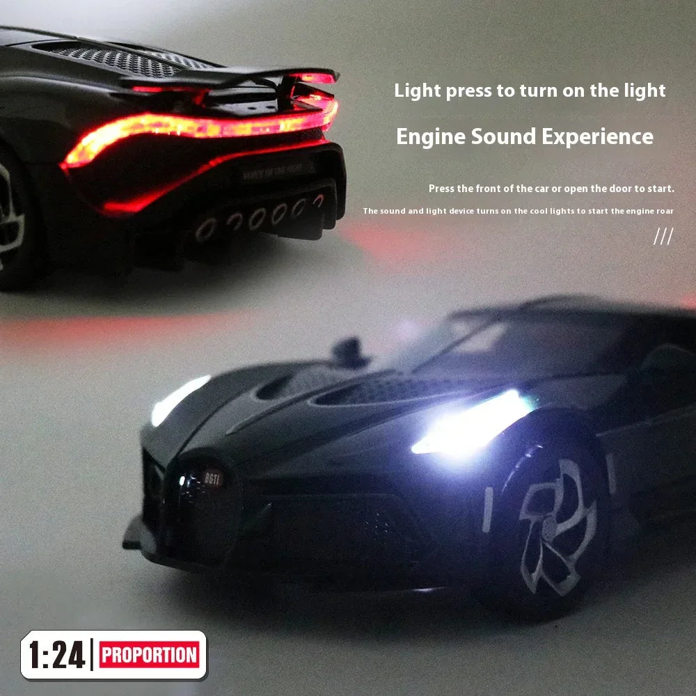 Diecast Model Car Alloy Bugatti La Voiture Noire 1 24 for Kids - ToylandEU