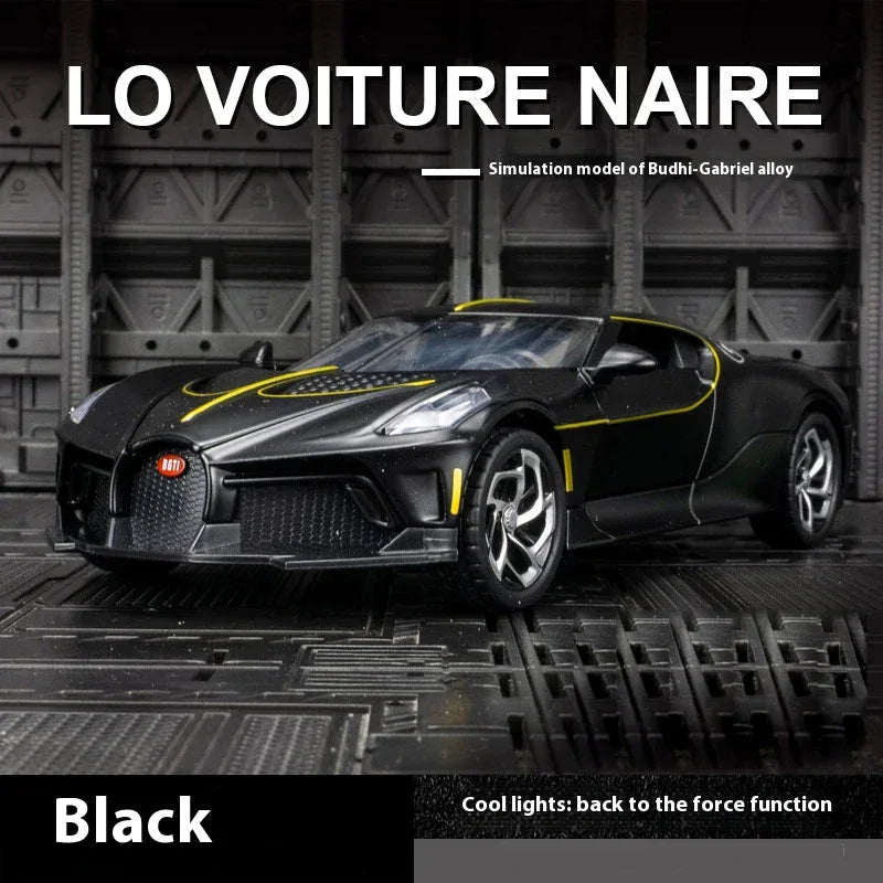 Diecast Model Car Alloy Bugatti La Voiture Noire 1 24 for Kids - ToylandEU