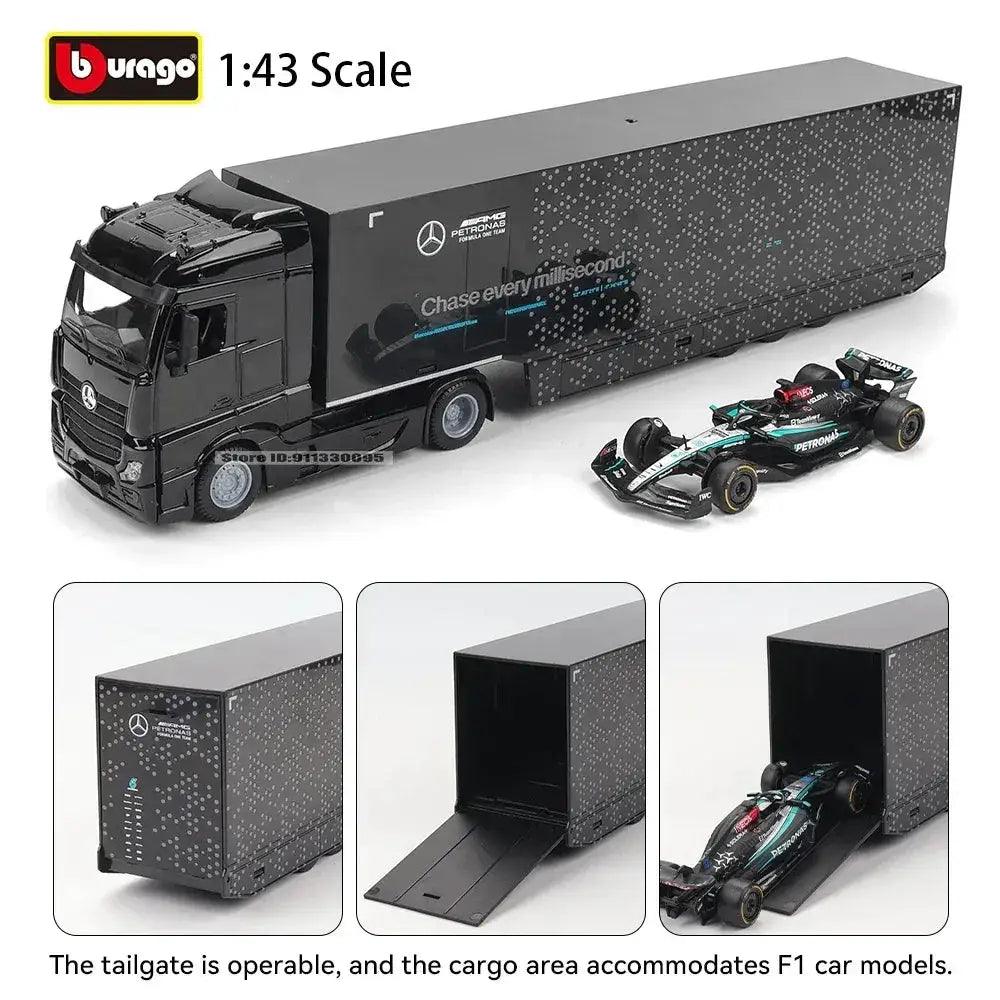  Bburago Diecast Premium 1 To 43 Mercedes F1 Hauler Set -  ToylandEU™