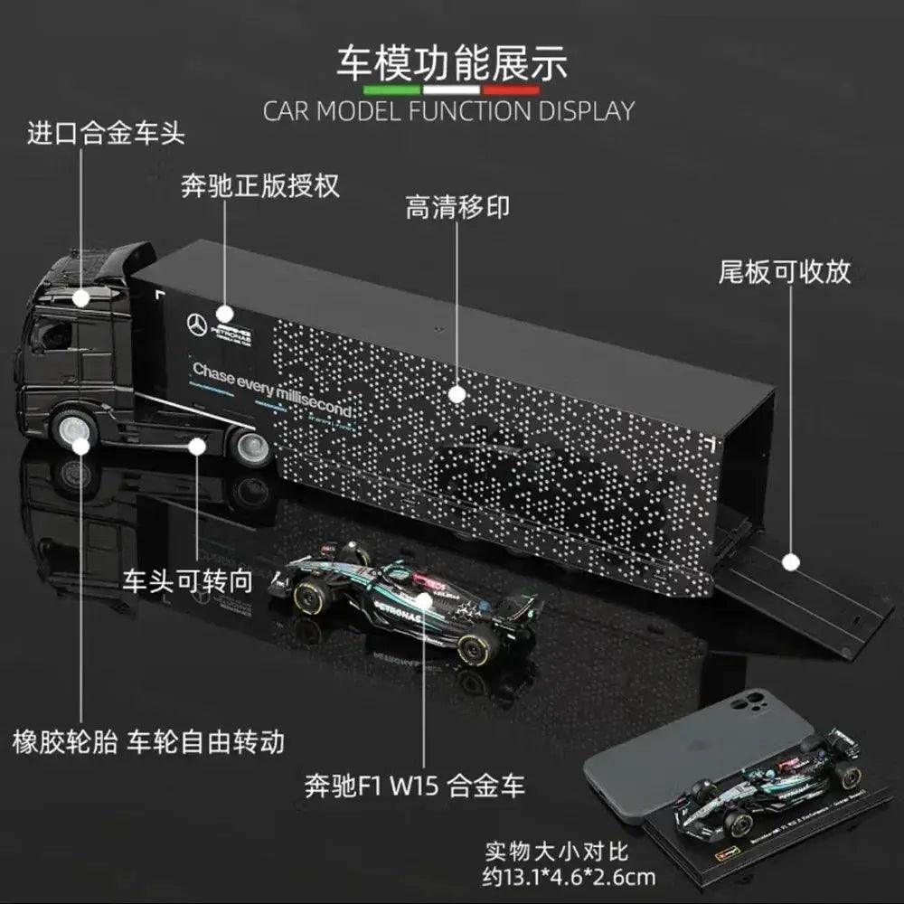  Bburago Diecast Premium 1 To 43 Mercedes F1 Hauler Set -  ToylandEU™