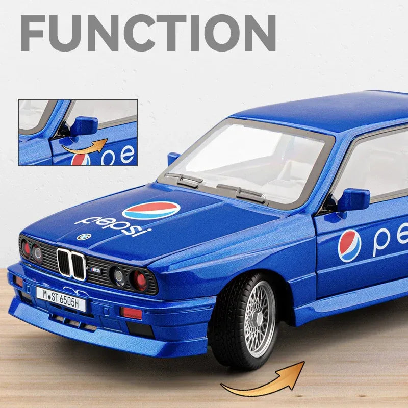 Diecast Model Car Coca Cola BMW M3 Sound And Light For Boys - ToylandEU