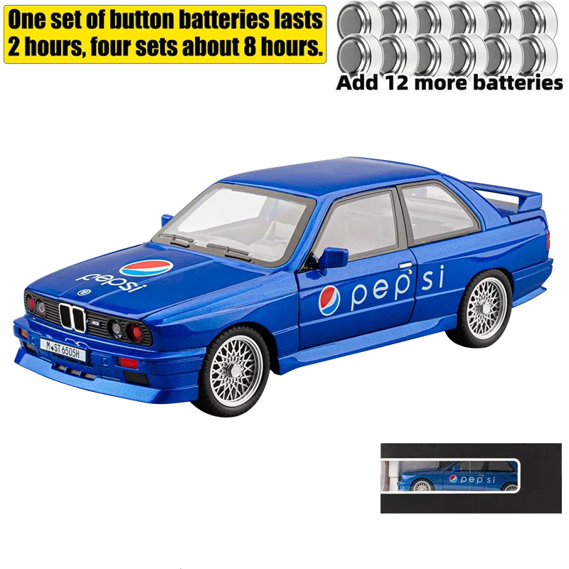 Diecast Model Car Coca Cola BMW M3 Sound And Light For Boys - ToylandEU
