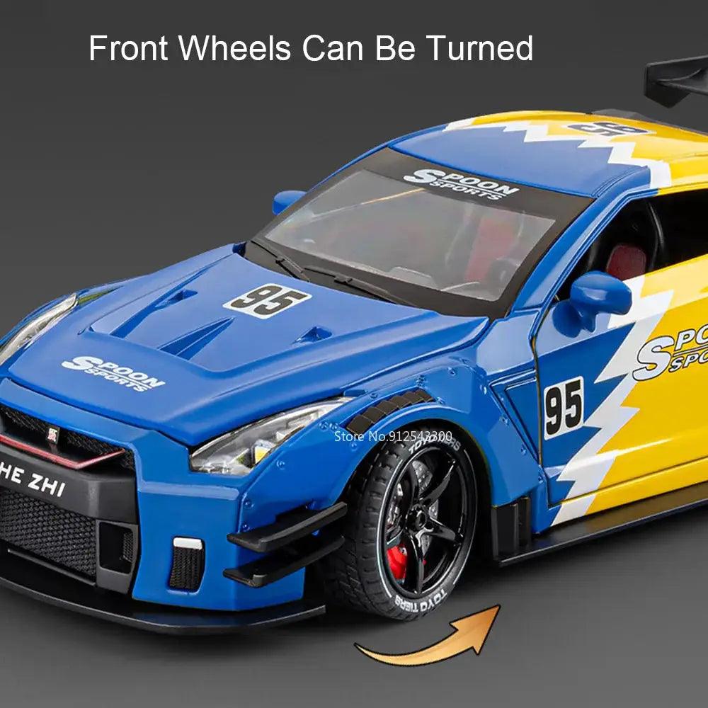  1to24 Diecast GTR R34 Race Car With Sound And Lights -  ToylandEU™