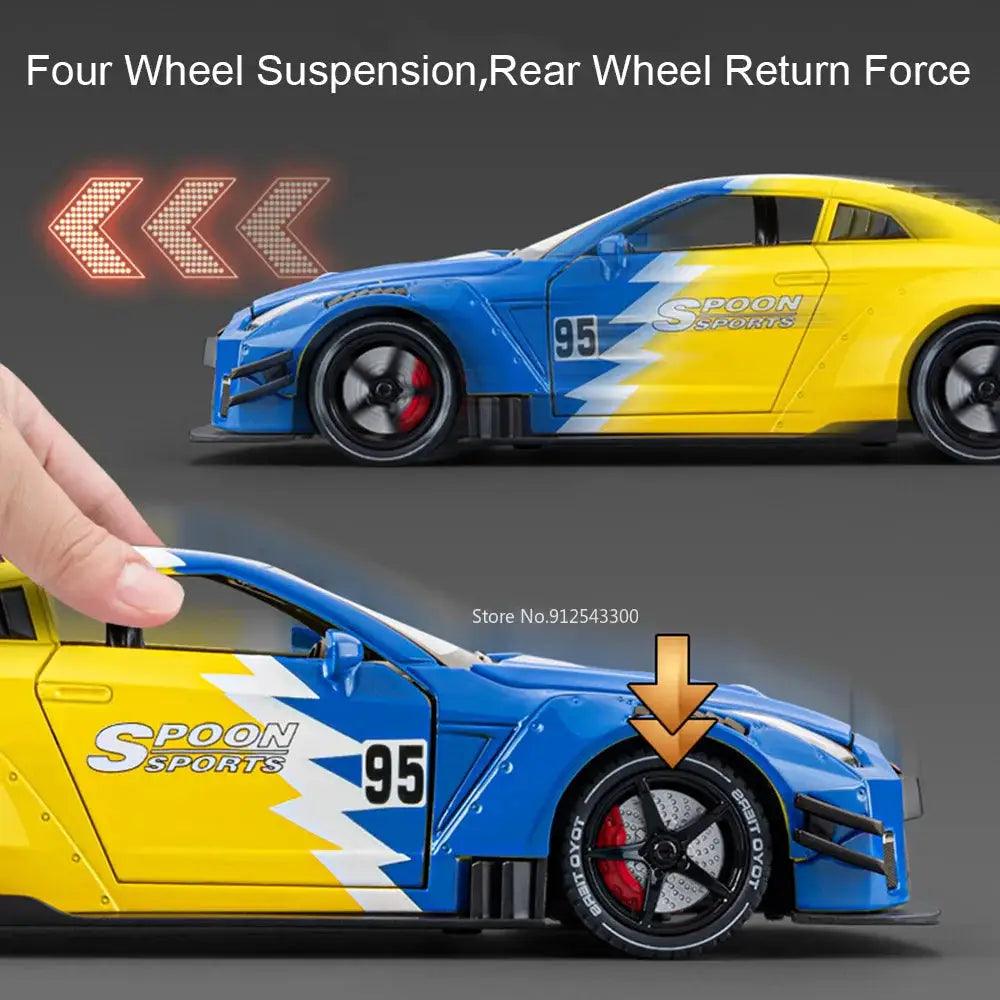  1to24 Diecast GTR R34 Race Car With Sound And Lights -  ToylandEU™