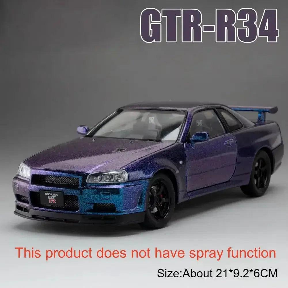  1to24 Diecast GTR R34 Race Car With Sound And Lights -  ToylandEU™