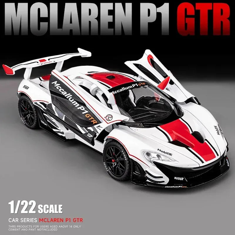 Diecast Model Car McLaren P1 GTR With Sound And Light Gift For Boyfriend - ToylandEU