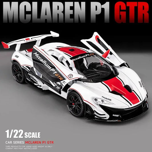 Diecast Model Car McLaren P1 GTR With Sound And Light Gift For Boyfriend - ToylandEU