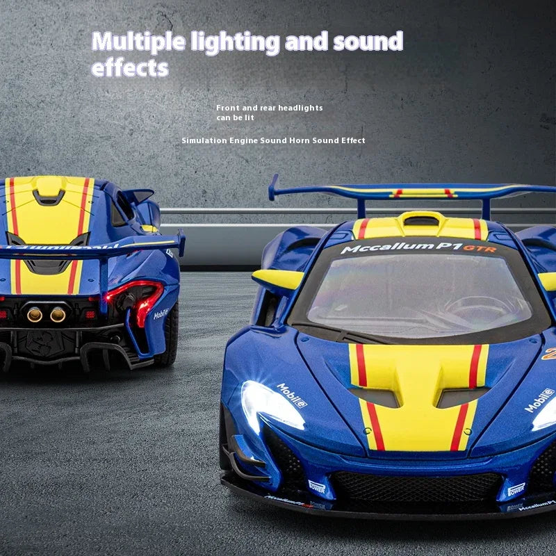 Diecast Model Car McLaren P1 GTR With Sound And Light Gift For Boyfriend - ToylandEU