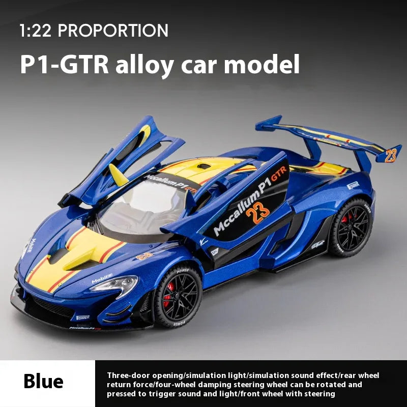 Diecast Model Car McLaren P1 GTR With Sound And Light Gift For Boyfriend - ToylandEU