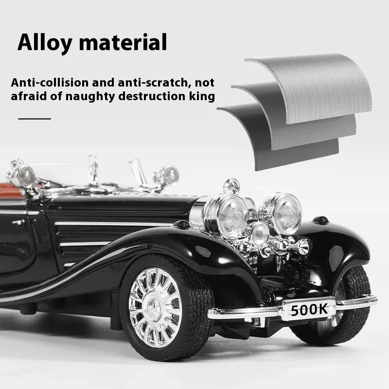 Diecast Model Car Mercedes 500K Sound And Light Gift For Boyfriend - ToylandEU