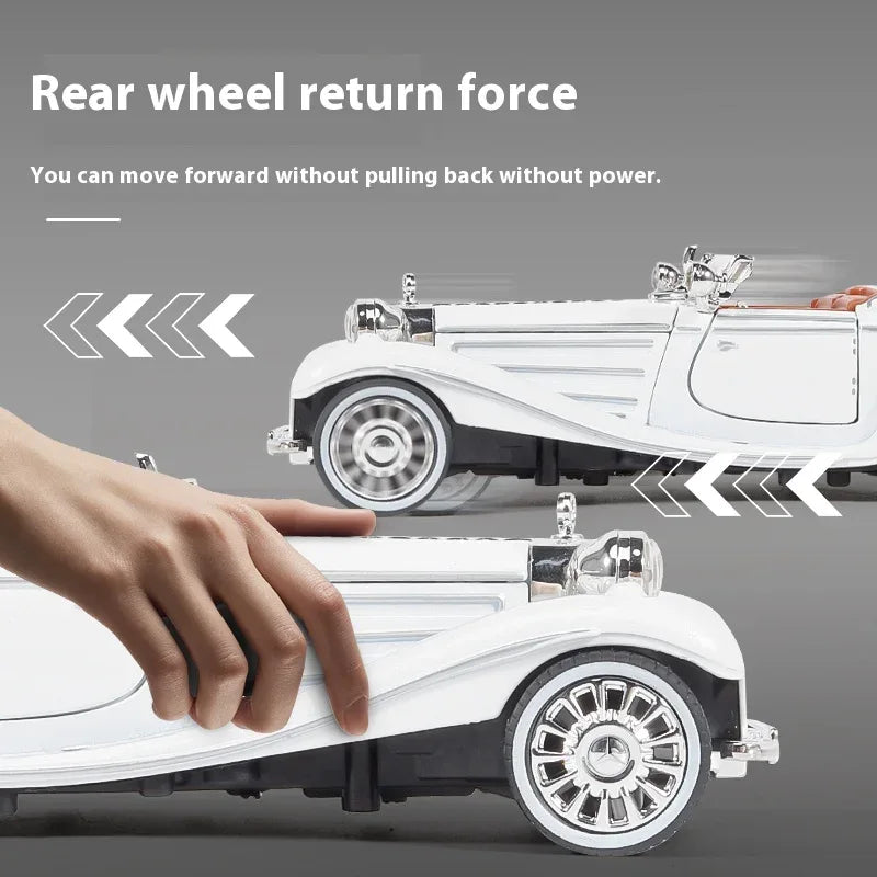 Diecast Model Car Mercedes 500K Sound And Light Gift For Boyfriend - ToylandEU