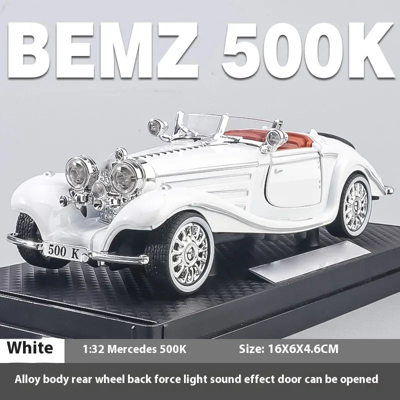 Diecast Model Car Mercedes 500K Sound And Light Gift For Boyfriend - ToylandEU