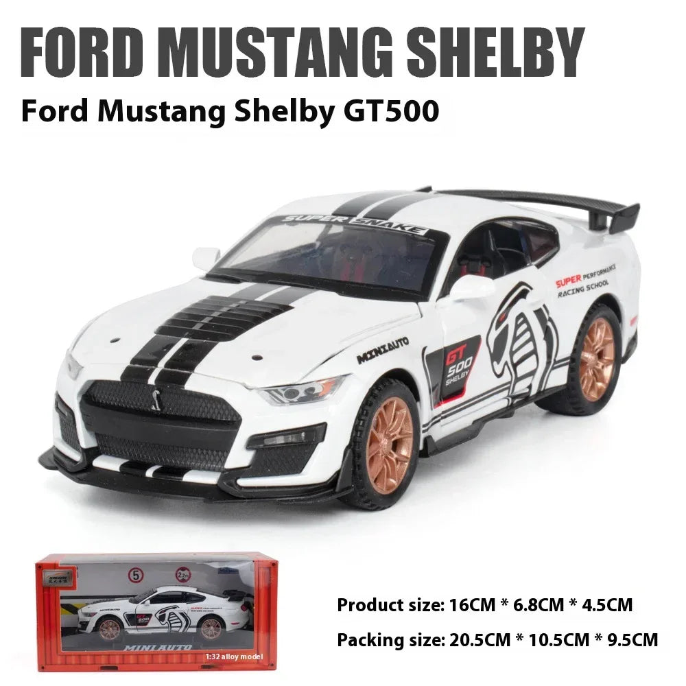Diecast Model Car Mustang Viper GT500 Alloy 1 To 32 Scale For Collectors - ToylandEU