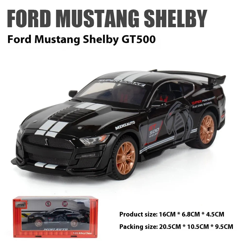 Diecast Model Car Mustang Viper GT500 Alloy 1 To 32 Scale For Collectors - ToylandEU
