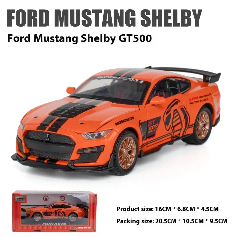 Diecast Model Car Mustang Viper GT500 Alloy 1 To 32 Scale For Collectors - ToylandEU