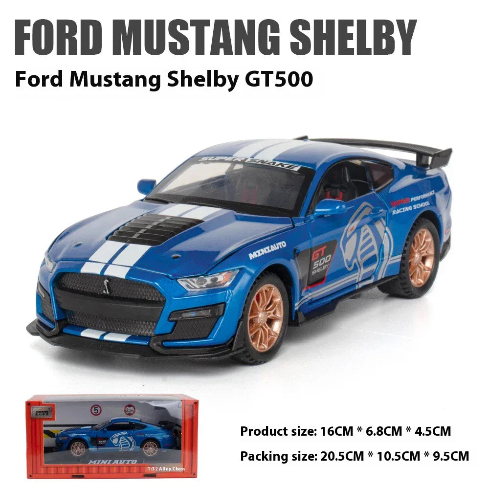 Diecast Model Car Mustang Viper GT500 Alloy 1 To 32 Scale For Collectors - ToylandEU