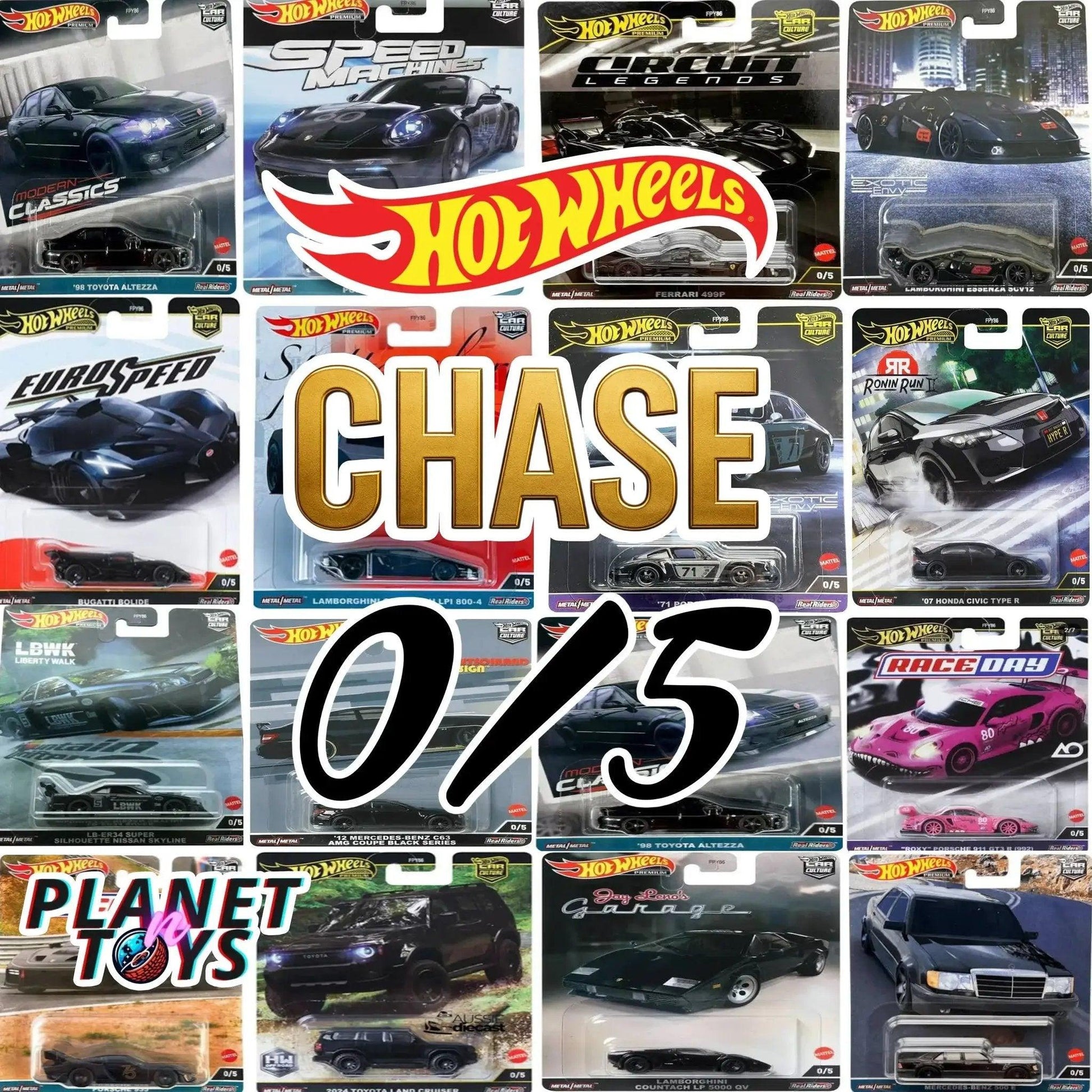  Hot Wheels CHASE Premium Diecast Cars 1:64 Assorted -  ToylandEU™