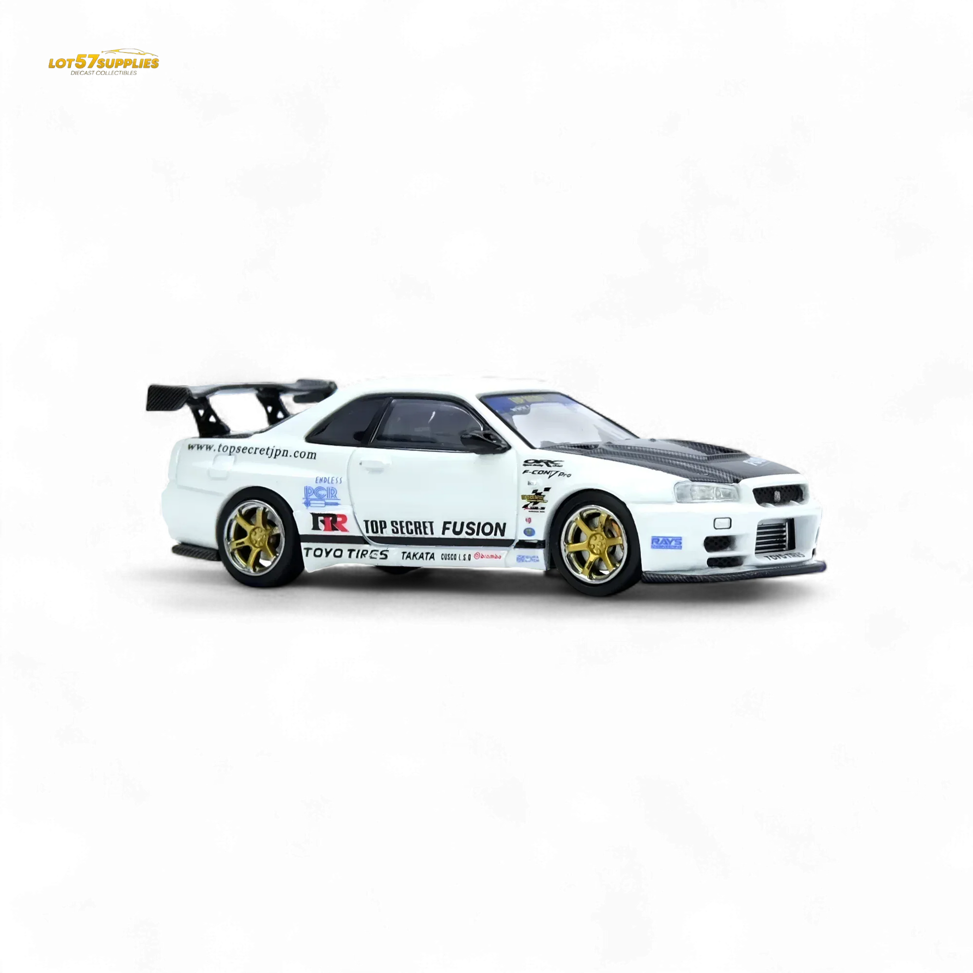 Diecast Nissan R34 GTR 1 to 64 Top Secret Edition - ToylandEU