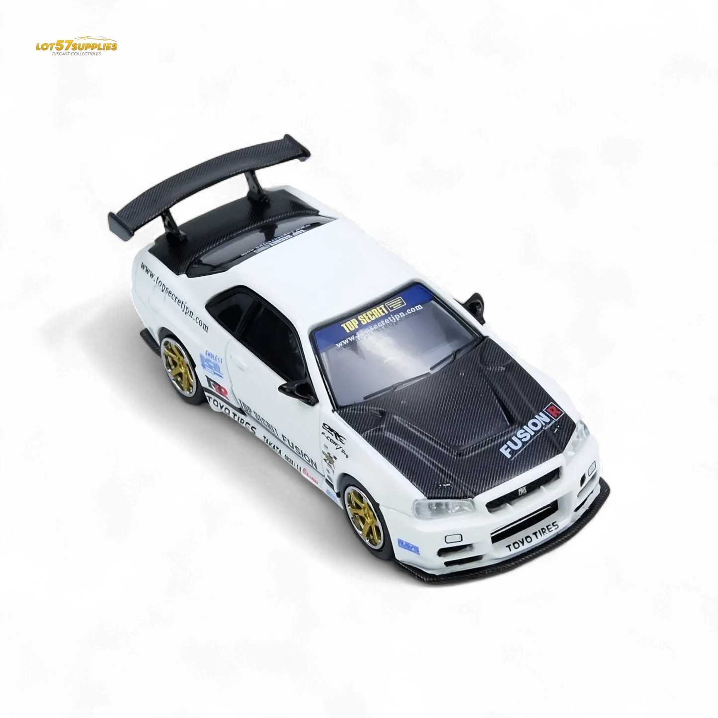 Diecast Nissan R34 GTR 1 to 64 Top Secret Edition - ToylandEU