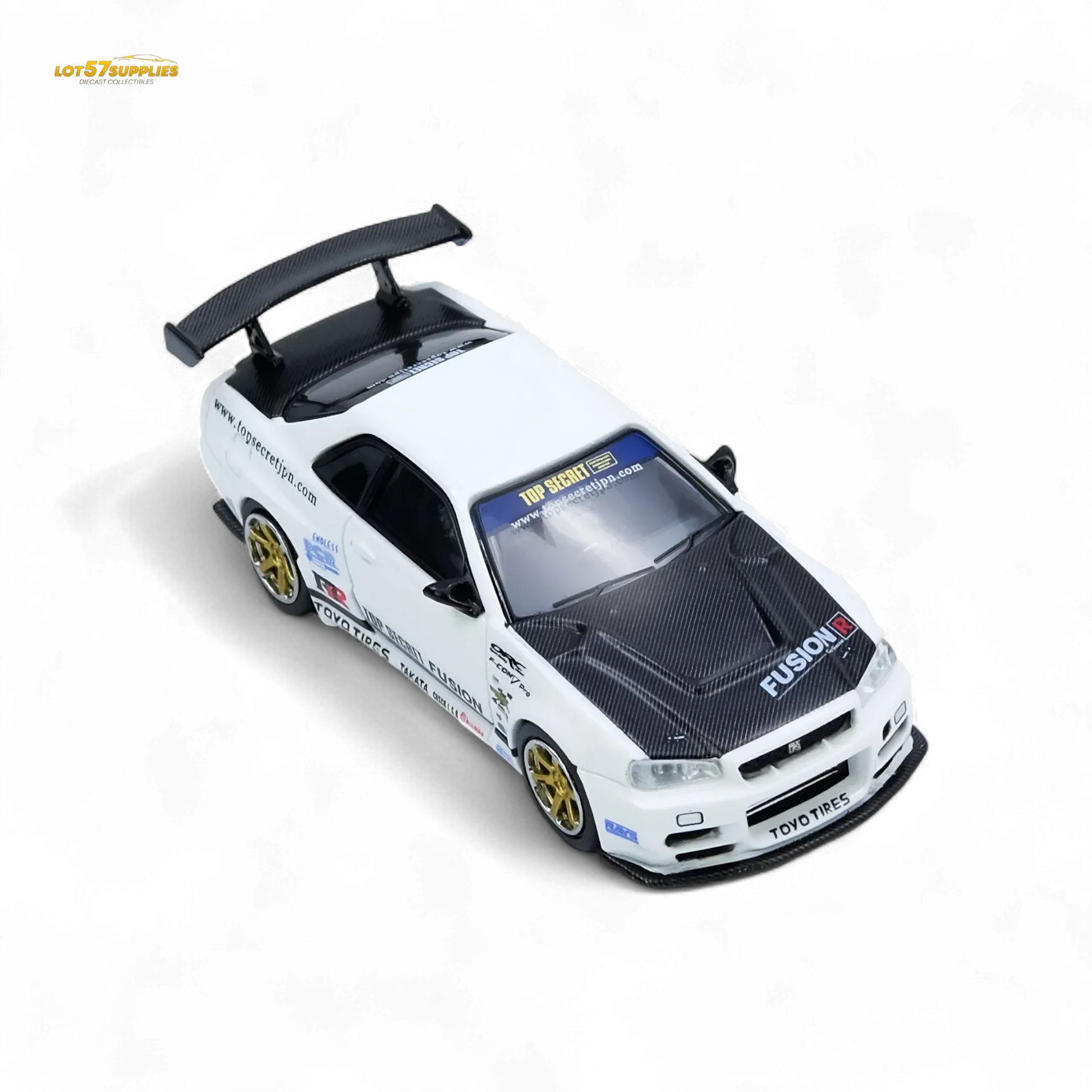 Diecast Nissan R34 GTR 1 to 64 Top Secret Edition - ToylandEU