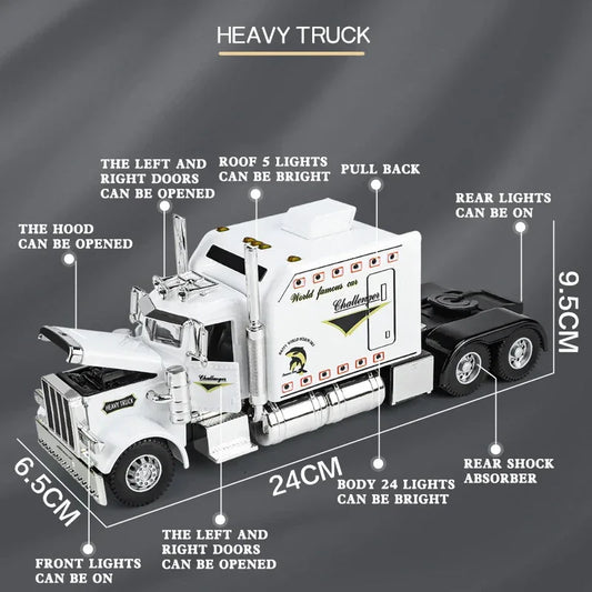 Diecast Peterbilt 389 Scale Model Truck with Open Doors for Collectors - ToylandEU