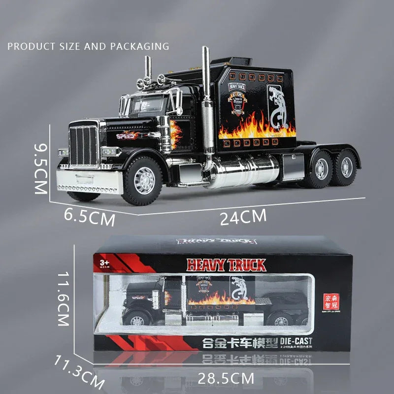 Diecast Peterbilt 389 Scale Model Truck with Open Doors for Collectors - ToylandEU