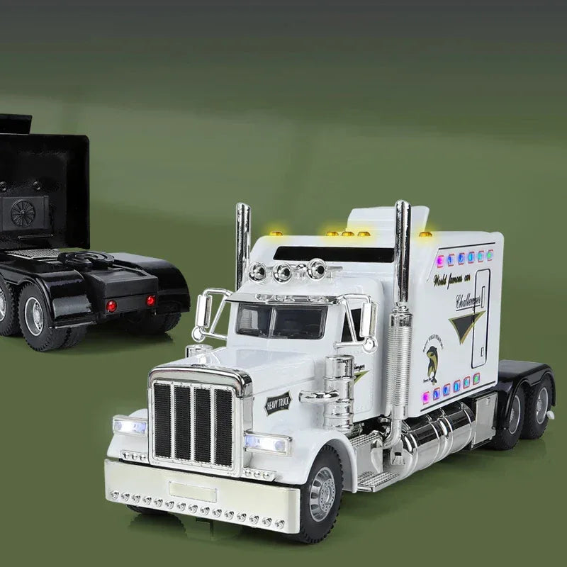 Diecast Peterbilt 389 Scale Model Truck with Open Doors for Collectors - ToylandEU