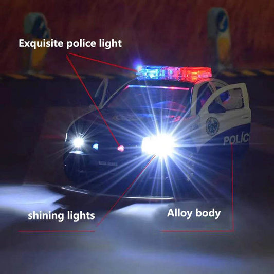 Diecast Police Car Toy 1:32 with Lights, Sounds & Pull-Back Action - ToylandEU