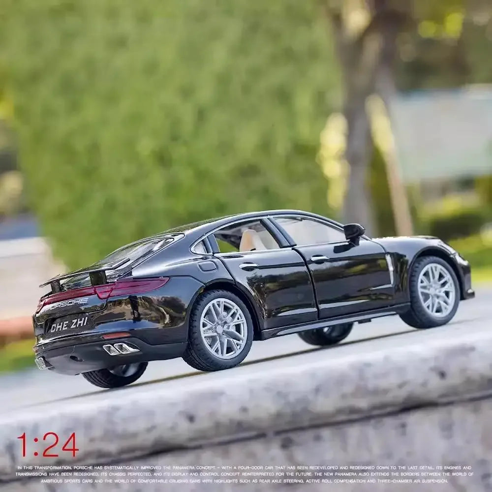 Diecast Porsche Panamera Car with Pull Back Sound and Light for Kids - ToylandEU