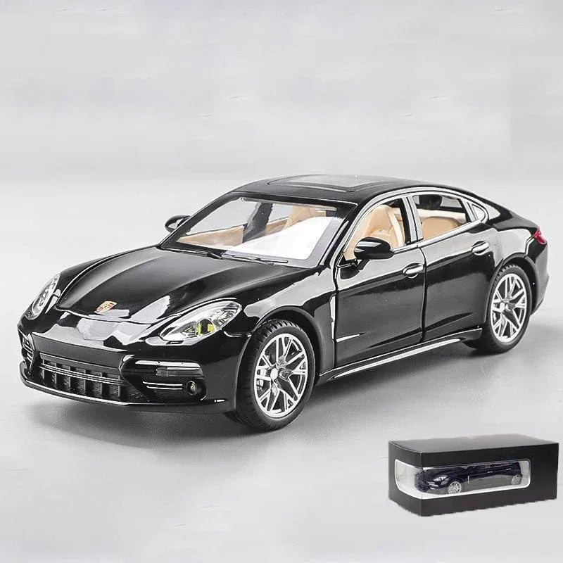 Diecast Porsche Panamera Car with Pull Back Sound and Light for Kids - ToylandEU