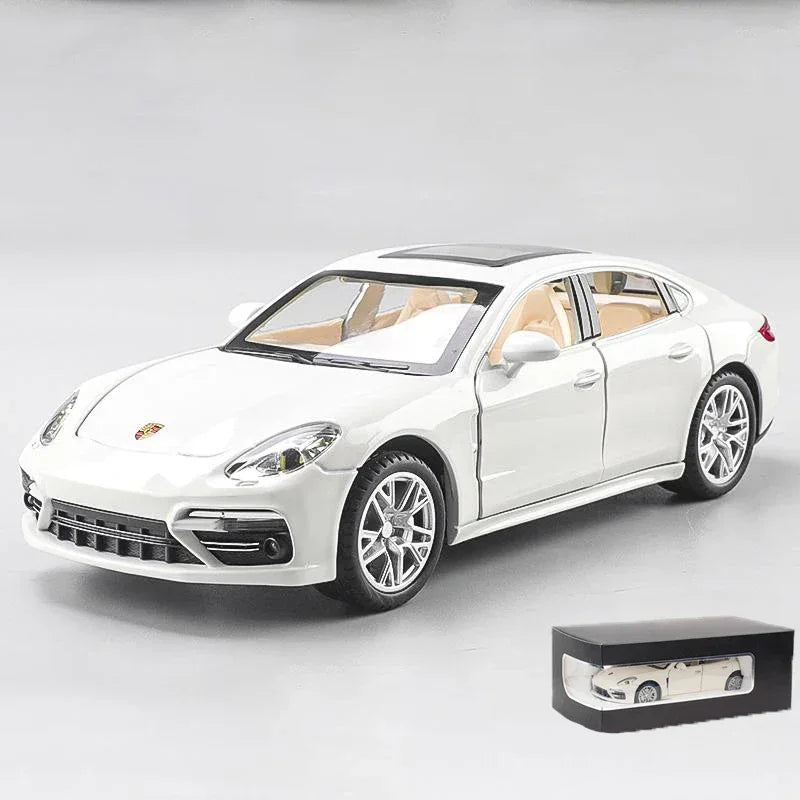 Diecast Porsche Panamera Car with Pull Back Sound and Light for Kids - ToylandEU