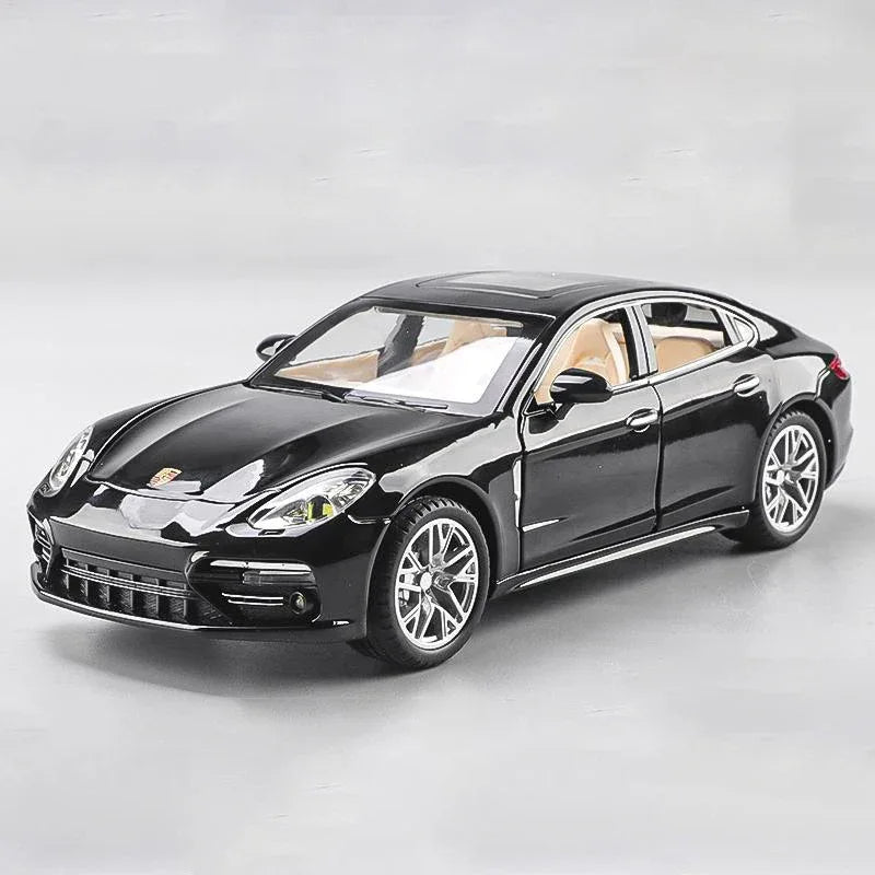 Diecast Porsche Panamera Car with Pull Back Sound and Light for Kids - ToylandEU
