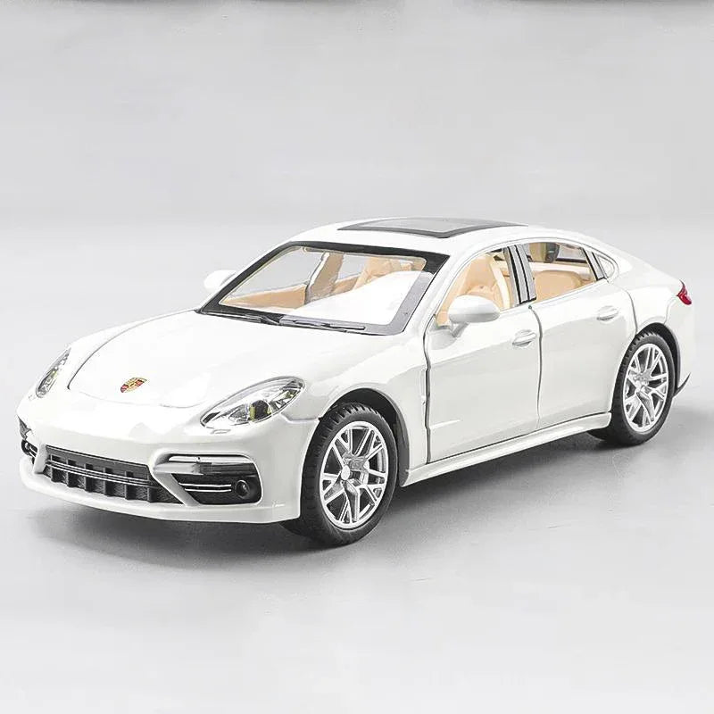Diecast Porsche Panamera Car with Pull Back Sound and Light for Kids - ToylandEU
