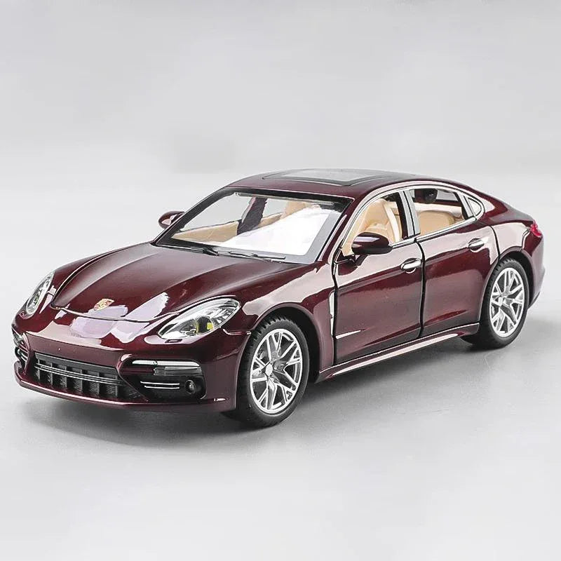 Diecast Porsche Panamera Car with Pull Back Sound and Light for Kids - ToylandEU