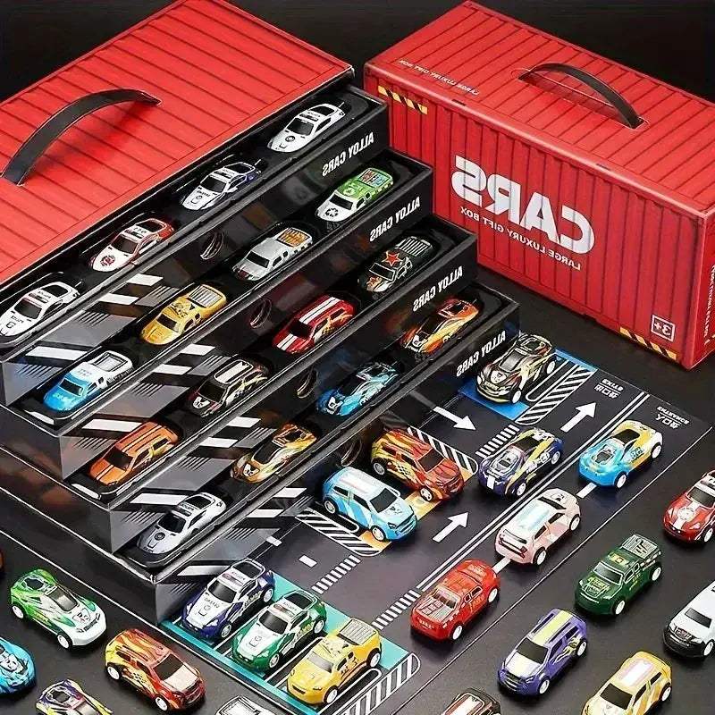 Diecast Racing Car Set Collector Edition With Track And Garage - ToylandEU