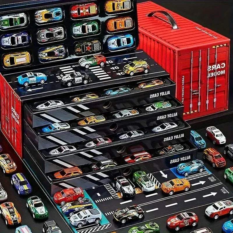 Diecast Racing Car Set Collector Edition With Track And Garage - ToylandEU