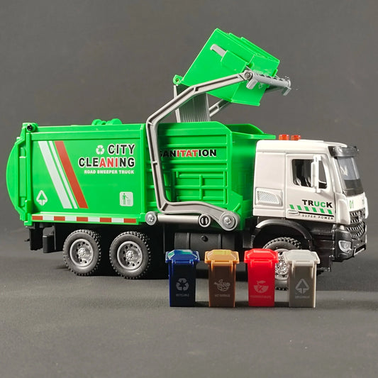 Diecast Truck 1:35 Urban Sanitation With Alloy Construction For Kids - ToylandEU